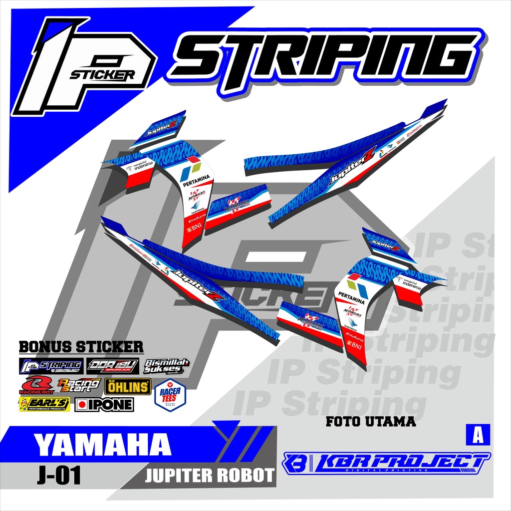 (COD) STRIPING JUPITER Z ROBOT 2010 - Sticker Striping Variasi Racing JUPITER Z ROBOT PERTAMINA MANDALIKA IP.J.01