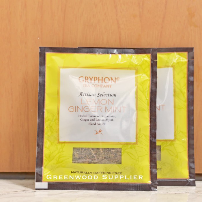 

TEH-DAUN- GRYPHON ARTISAN TEA - LEMON GINGER MINT - 1 SACHET -DAUN-TEH.