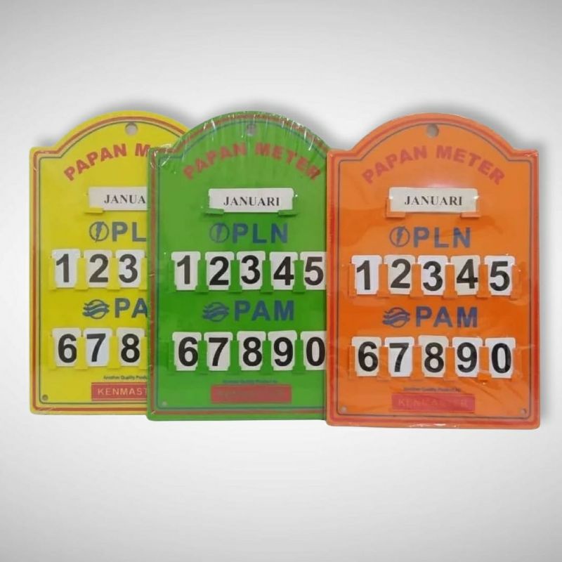 

Kenmaster Papan Meter PLN PAM Board Meteran Bulanan