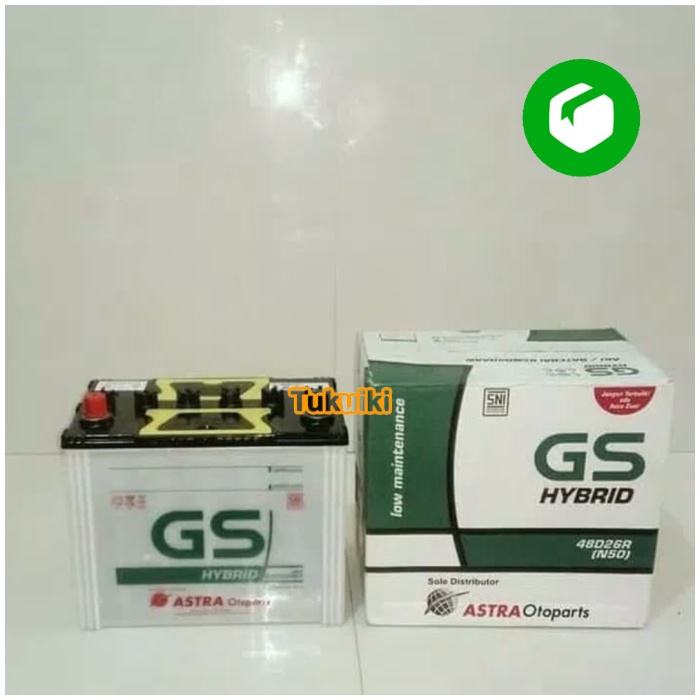 aki mobil battery GS astra type hybrid N50 12 volt 50 amper khusus gos