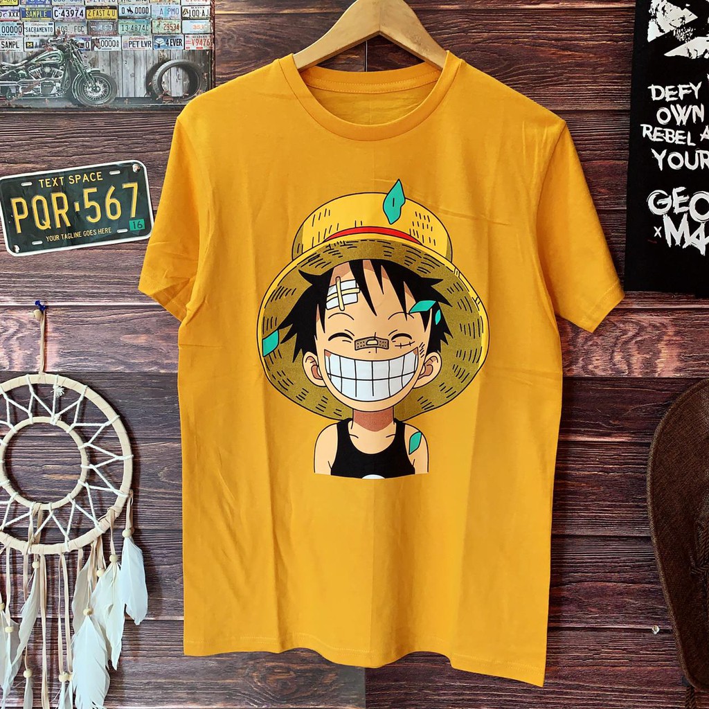 kaos distro one piece smile  size M L XL kaos one piece anime lutfi