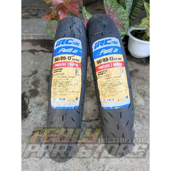 BAN LUAR IRC FASTI 2 90/80 RING 17 BAN TUBLES TUBELESS IRC FASTI 2 17 90/80 RACING SOFT COMPOUND BAN