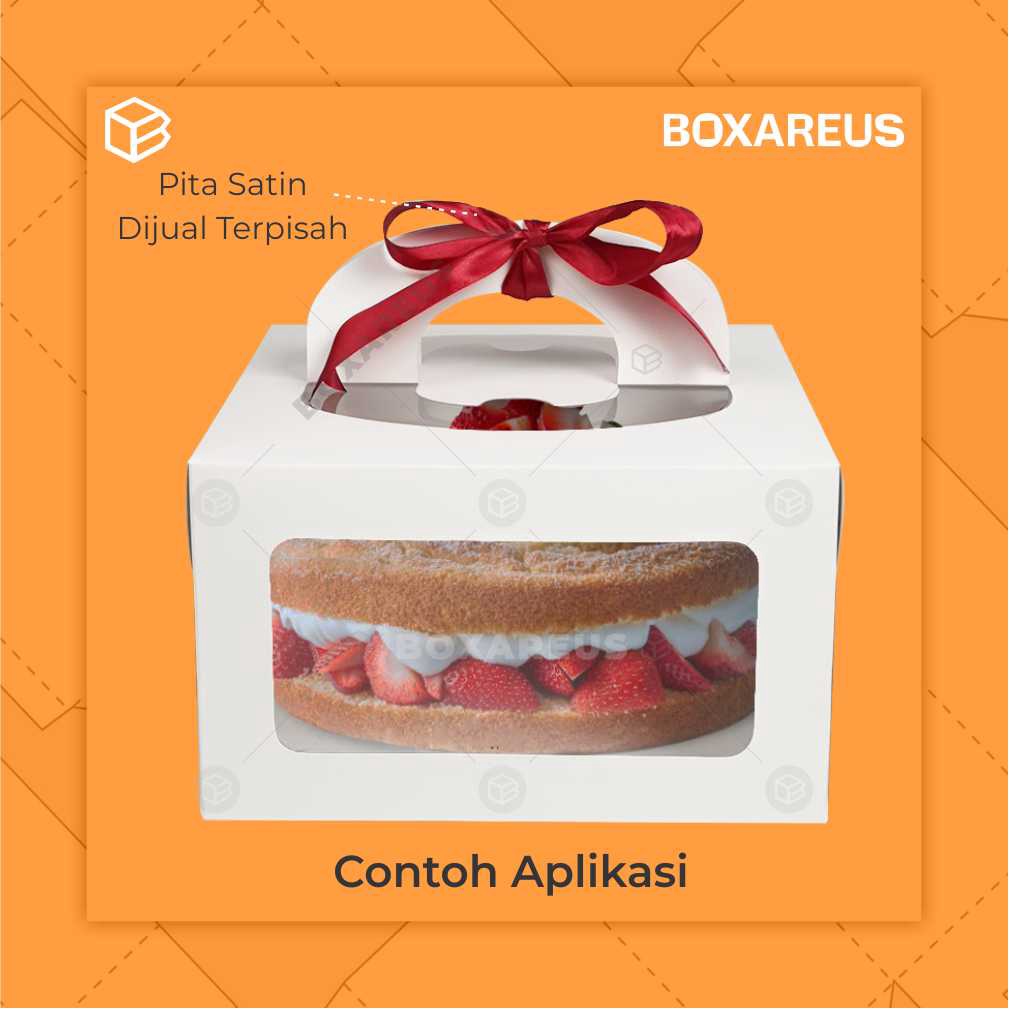 Box Kue, Dus Kotak, Cake Packaging, Kemasan Bolu Window Jendela | WB252515 (10pc)