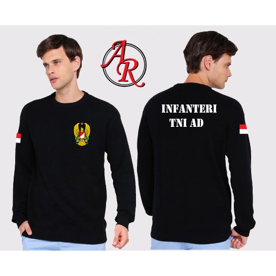 Kaos Lengan Pajang / Pria / Wanita / Baju Longsleeve infanteri TNI AD