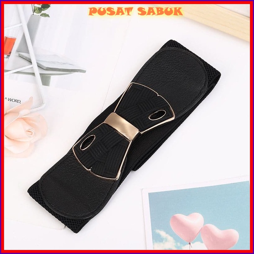 Ikat Pinggang Wanita Sabuk Women Belt Karet Fashion Gesper Obi Cewek Korea Oby Polos Gasper Elastis