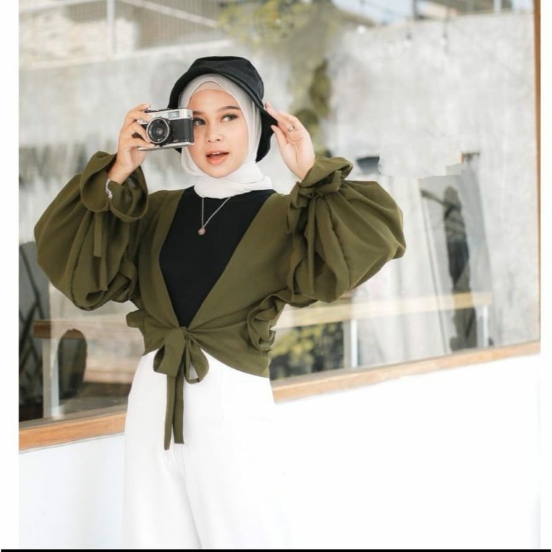SIFON CARDI CARDIGAN CARDY OUTER APRILA Ready warna : white black army dusty mocca Lilac