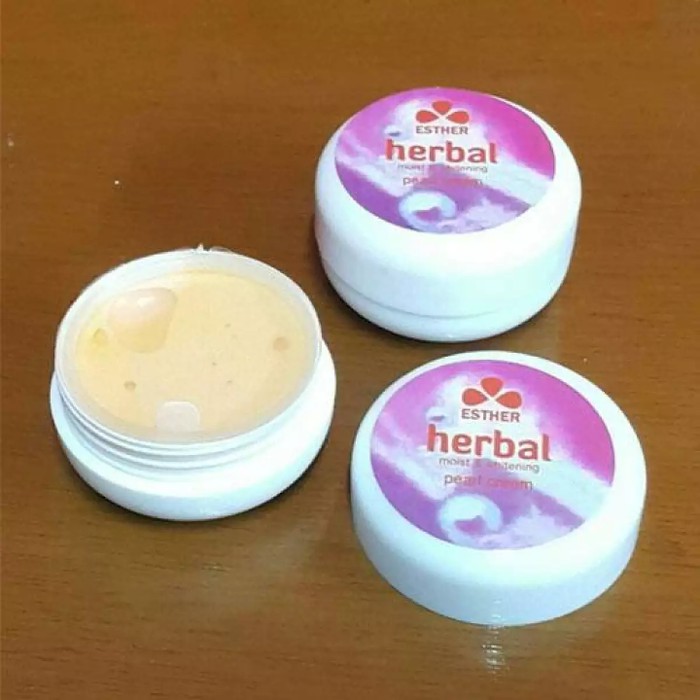 Esther Herbal Pearl Cream Original Bpom Pemutih Wajah Penghilang Fl Shopee Indonesia