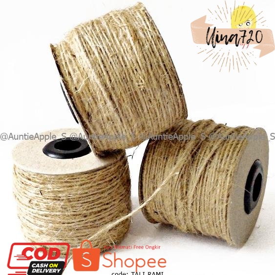 

TALI RAMI/TALI GONI/TALI VINTAGE/HEMP ROPE/TAMBANG VINTAGE (90 METER) Kode 1361