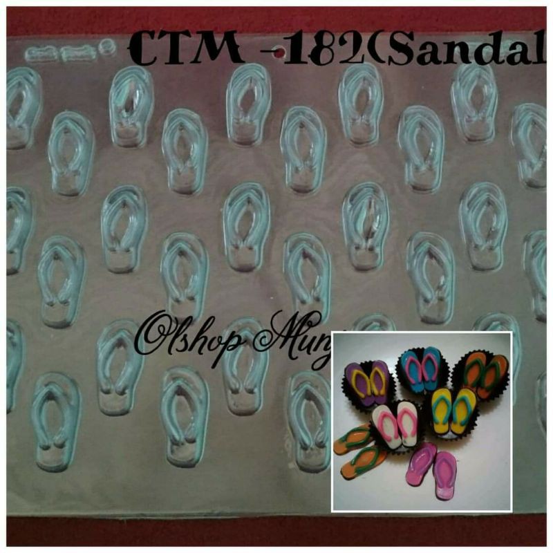 Cetakan Coklat Mika Sandal Japit CTM-182