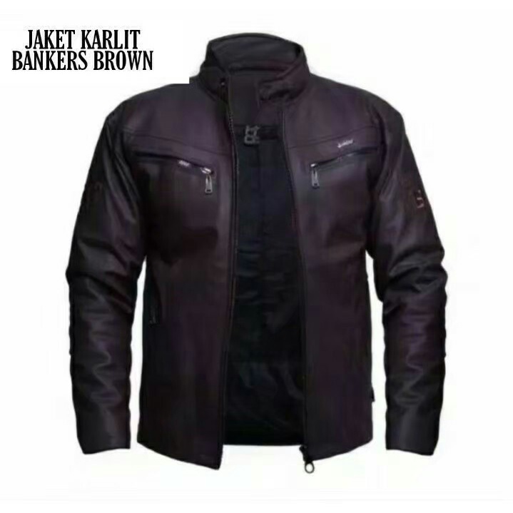 JAKET PRIA BOMBER GARUDA SEMI KULIT ORIGINAL