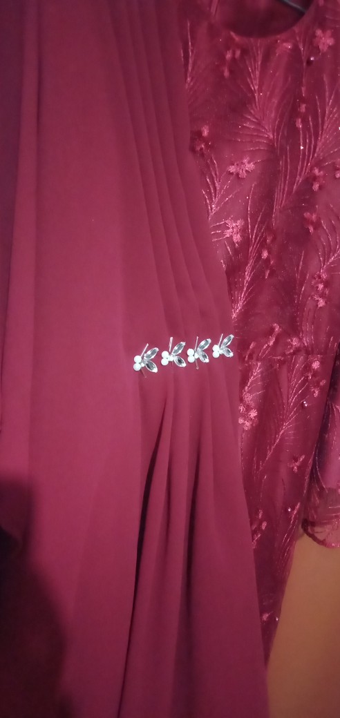 [real Pic] Gamis Brokat Tille Mutiara Dress Brokat Terbaru Gamis Brokat Lebaran Gamis Syari Farah