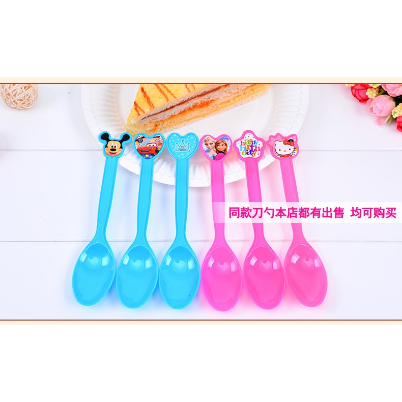 1 PACK ISI 6 perlengkapan makan pesta sendok ulangtahun party spoon birthday (4F5) hpa044