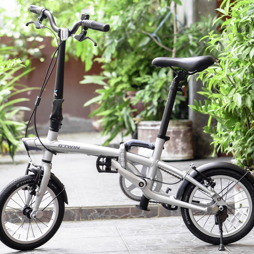 Sepeda Lipat BTWIN Tilt 500 XS 14 inch - Silver