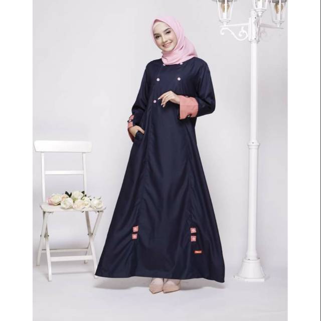 Gamis polos dewasa nibras