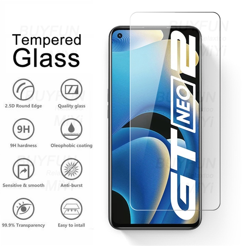 Pelindung Layar Tempered Glass Realme GT Neo 2 Paket 2 in 1