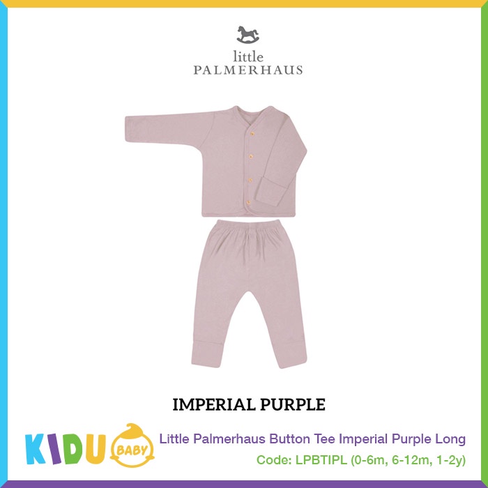 Little Palmerhaus Button Tee Long Baju Bayi Baju Anak Lengan Panjang Celana Panjang Kidu Baby