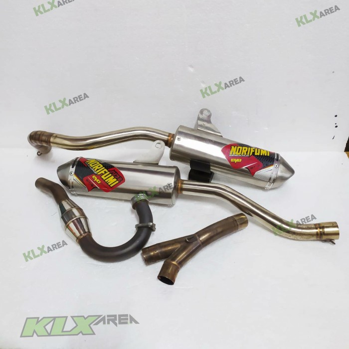 Knalpot Norifumi Dual EVO Double Dua Silencer KLX Dtracker 150 Second