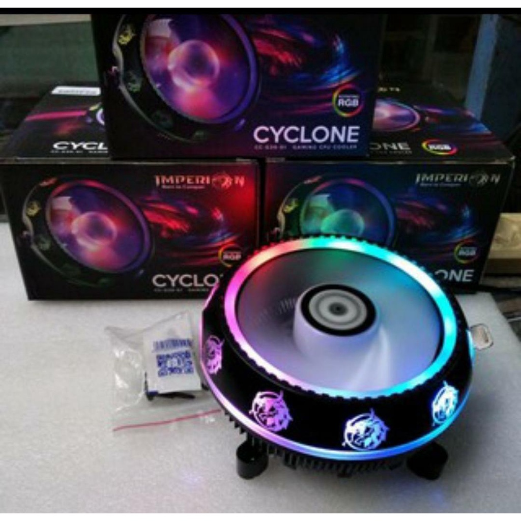 Fan Processor Prosesor Gaming LED RGB Intel AMD Imperion CYCLONE RGB original