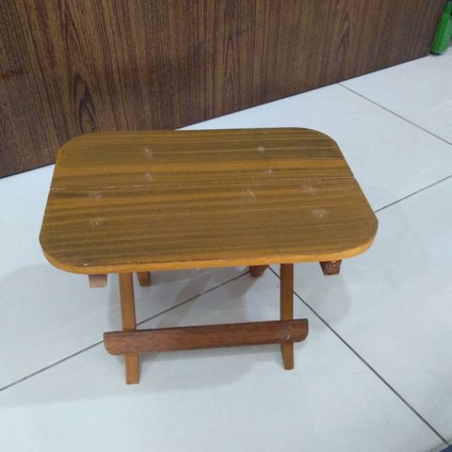  MEJA  BELAJAR LIPAT  S003 KECIL  20X30CM POLOS KAYU Shopee 