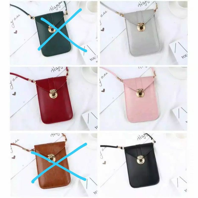 mrcaisen TAS HP TOUCHSCREEN selempang wanita transparan original impor