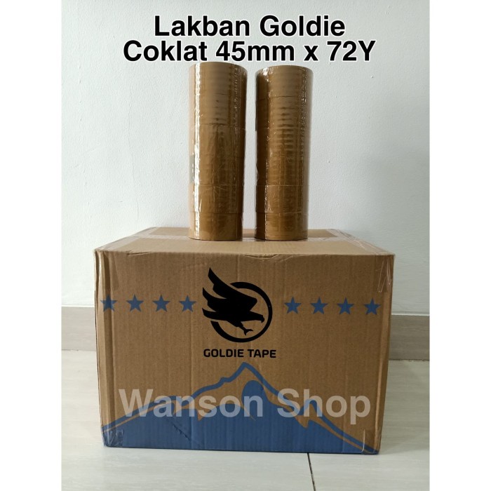 

PEREKAT-PENGIKAT- LAKBAN BENING 2" 46MM X 72 YARD GOLDIE TAPE OPP LAKBAN - COKELAT -PENGIKAT-