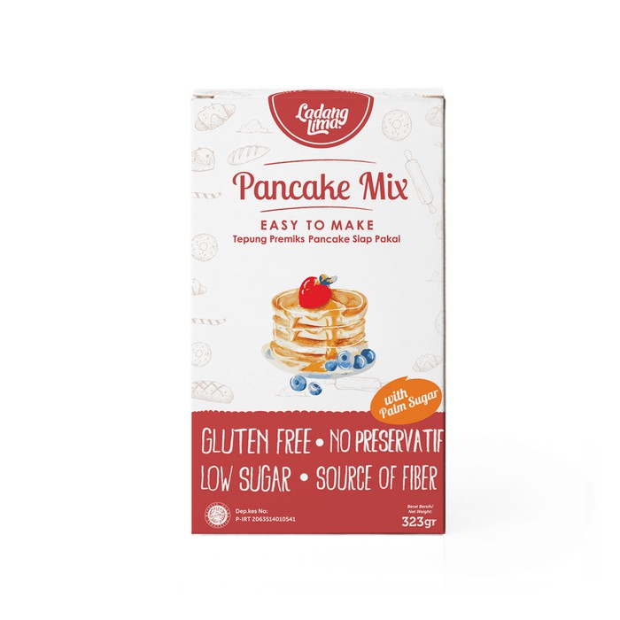 Ladang Lima Pancake Mix 220gr Extra Cranberry Ladang Lima Pancake Mix Cranberry Free Gluten Less Sugar Dairy Free Sumber Serat Non Pengawet Non Perisa Buatan