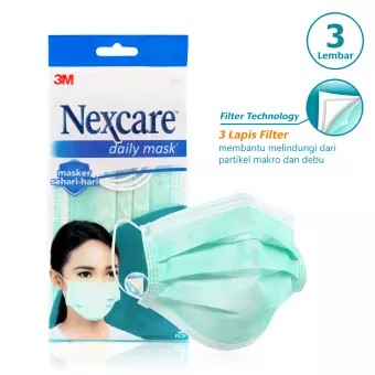 MASKER EARLOOP 3M NEXCARE 3PLY ISI 3PCS