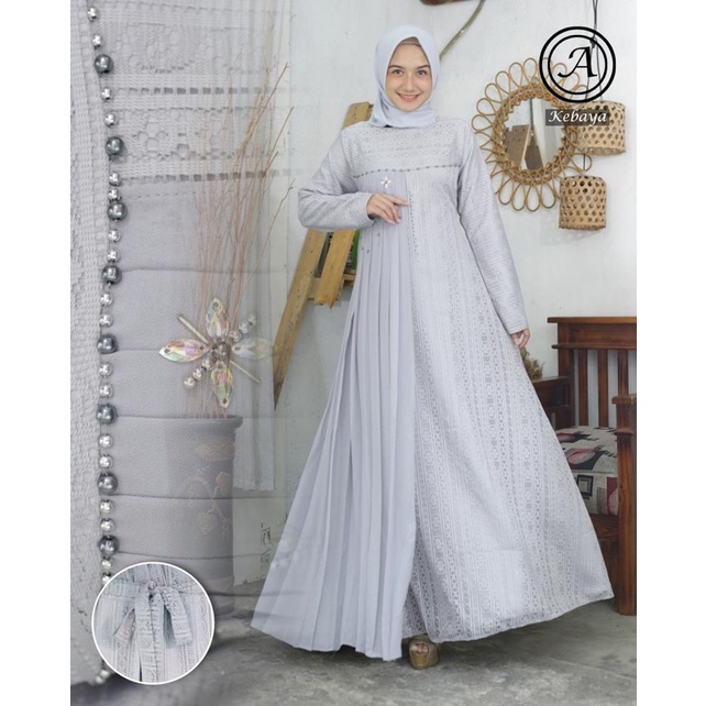 Gamis burkat+cerutty babydol - GAMIS ASSYIFA MUTIARA PAYET - GAMIS KEBAYA MODERN - fashion muslim terbaru // Gamis Kebaya Moderen Terbaru Mewah