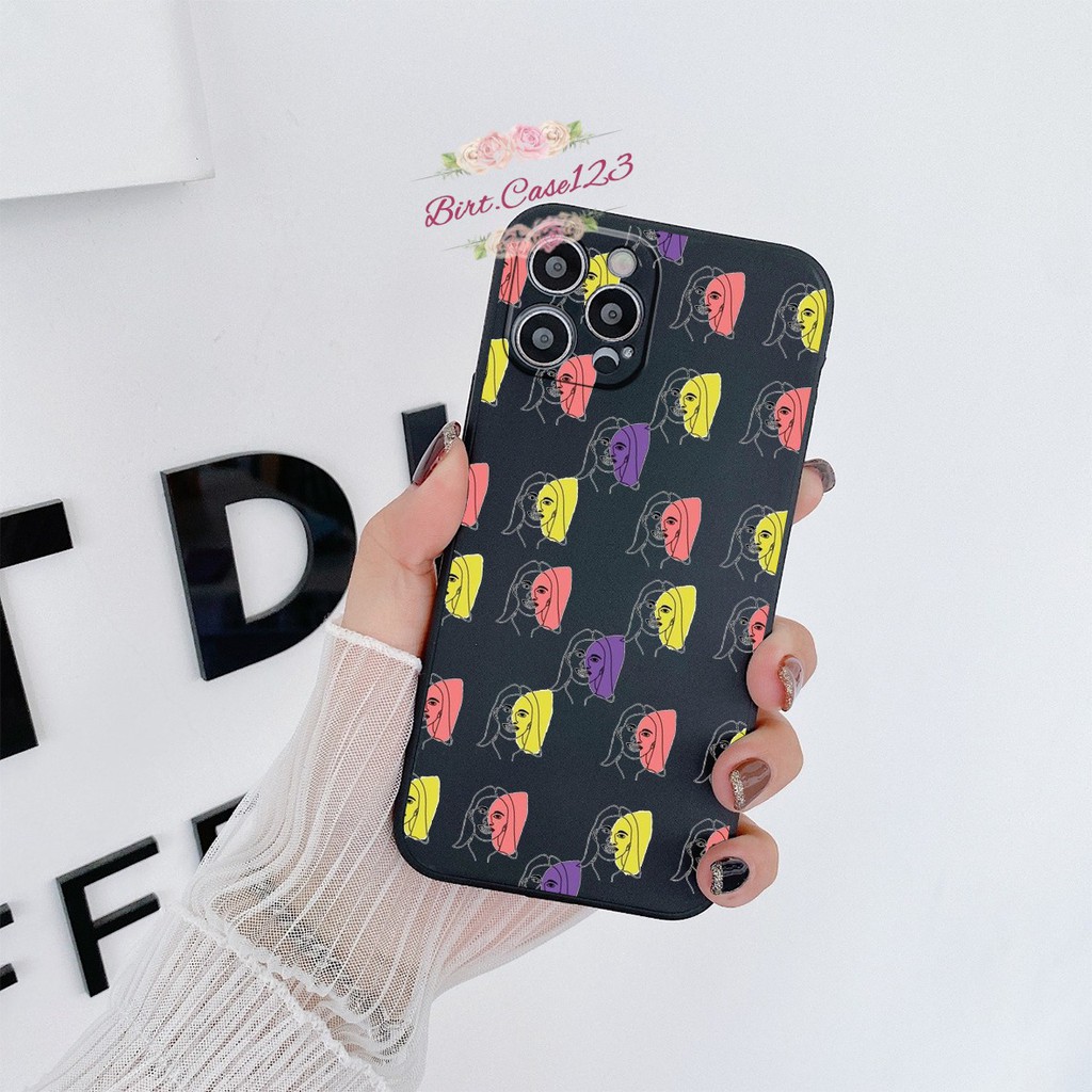 CASE CASING SOFTCASE SILIKON MACARON PELINDUNG KAMERA FACE DRAWING OPPO VIVO SAMSUNG XIAOMI REALME IPHONE ALL TYPE BC6022