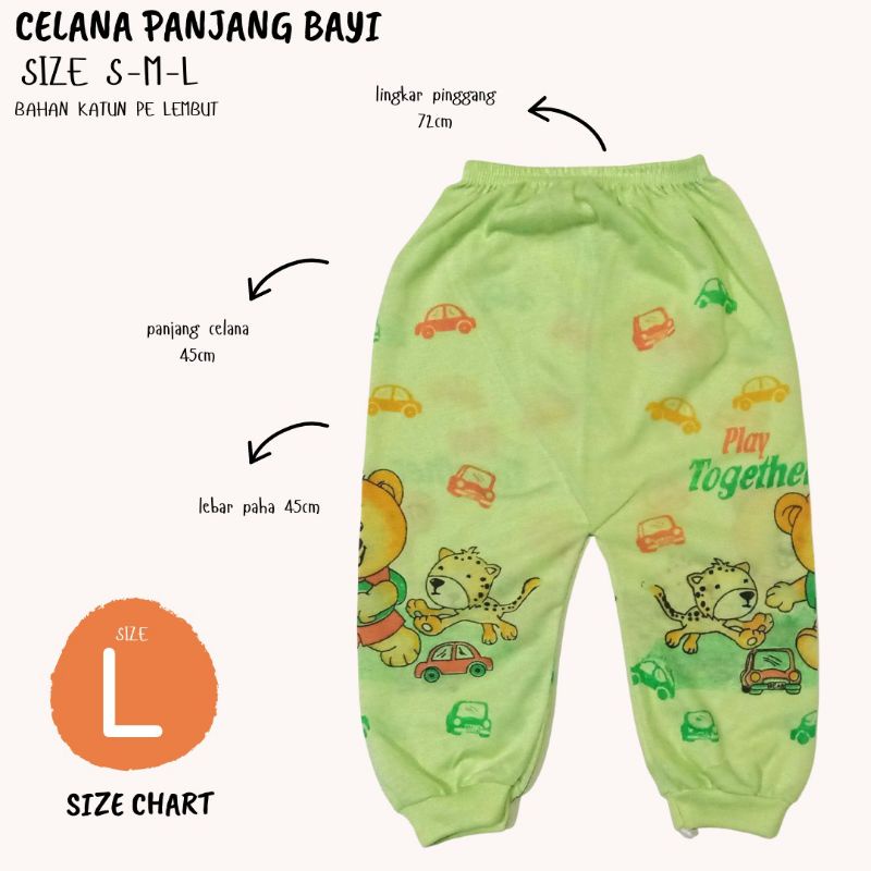 3Pcs Celana Panjang Bayi Newborn Size S M L Motif Halus Murah Celana Panjang Bayi Lusinan Celana Panjang baby Celana bayi Perlengkapan Bayi Baru Lahir