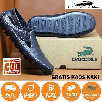 Sepatu Slop Pria Moccasin Kulit Asli