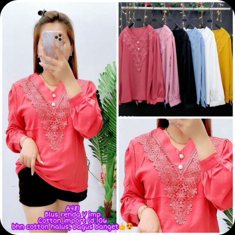 Blouse Atasan Renda Import