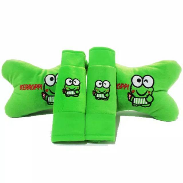 Bantal Mobil / Bantal Leher mobil 2in1 Doraemon Aksesoris Mobil