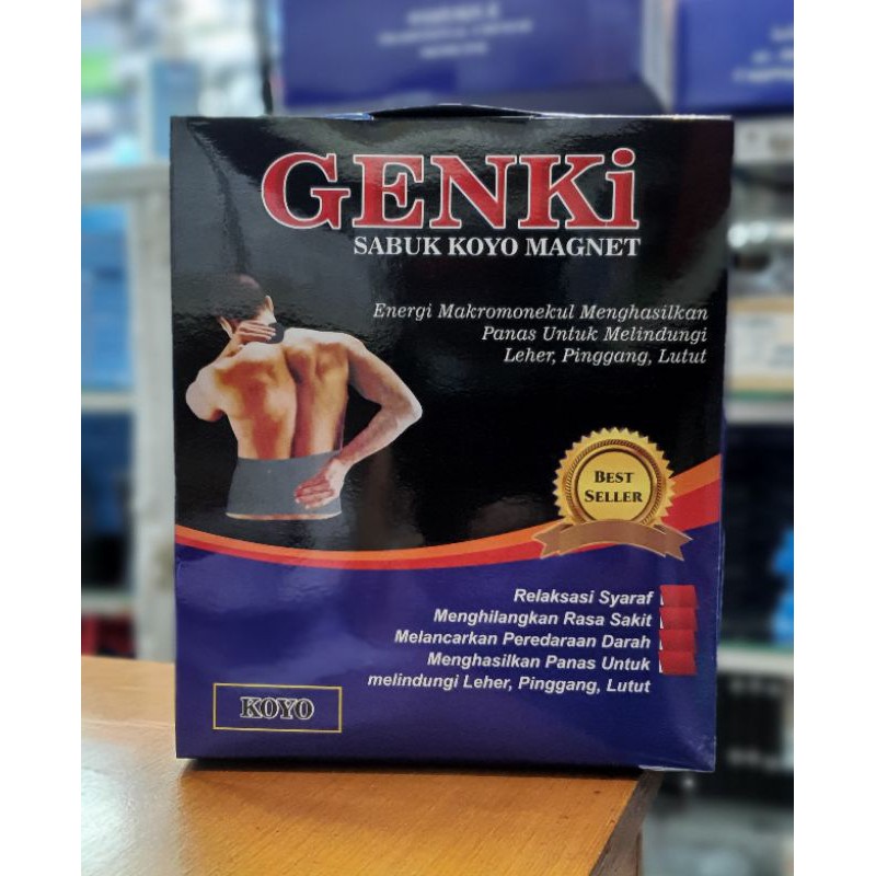 Korset terapi sakit pinggang leher lutut/Sabuk koyo magnet genki 3in1