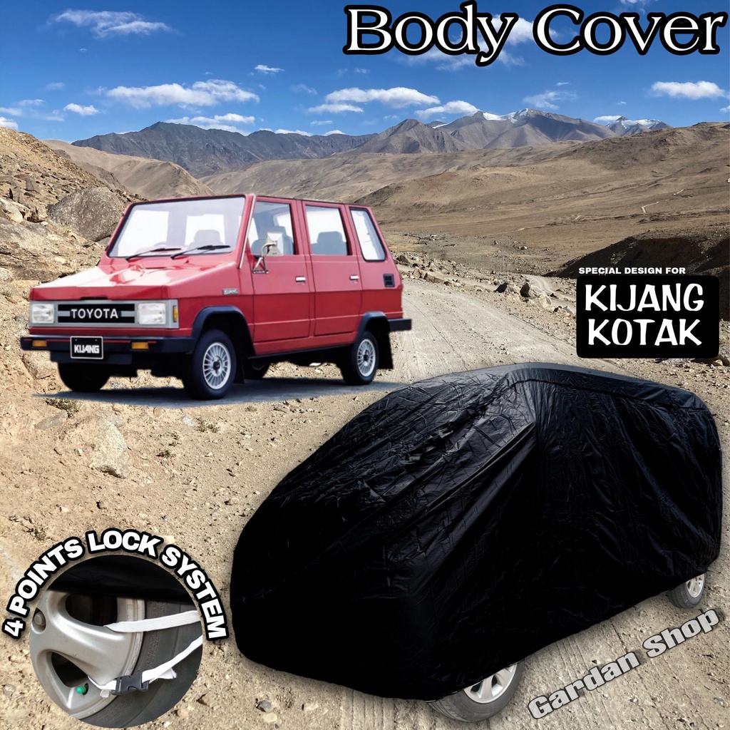 Sarung Mobil KIJANG KOTAK Hitam POLOS Body Cover Kijang Kotak Full Black