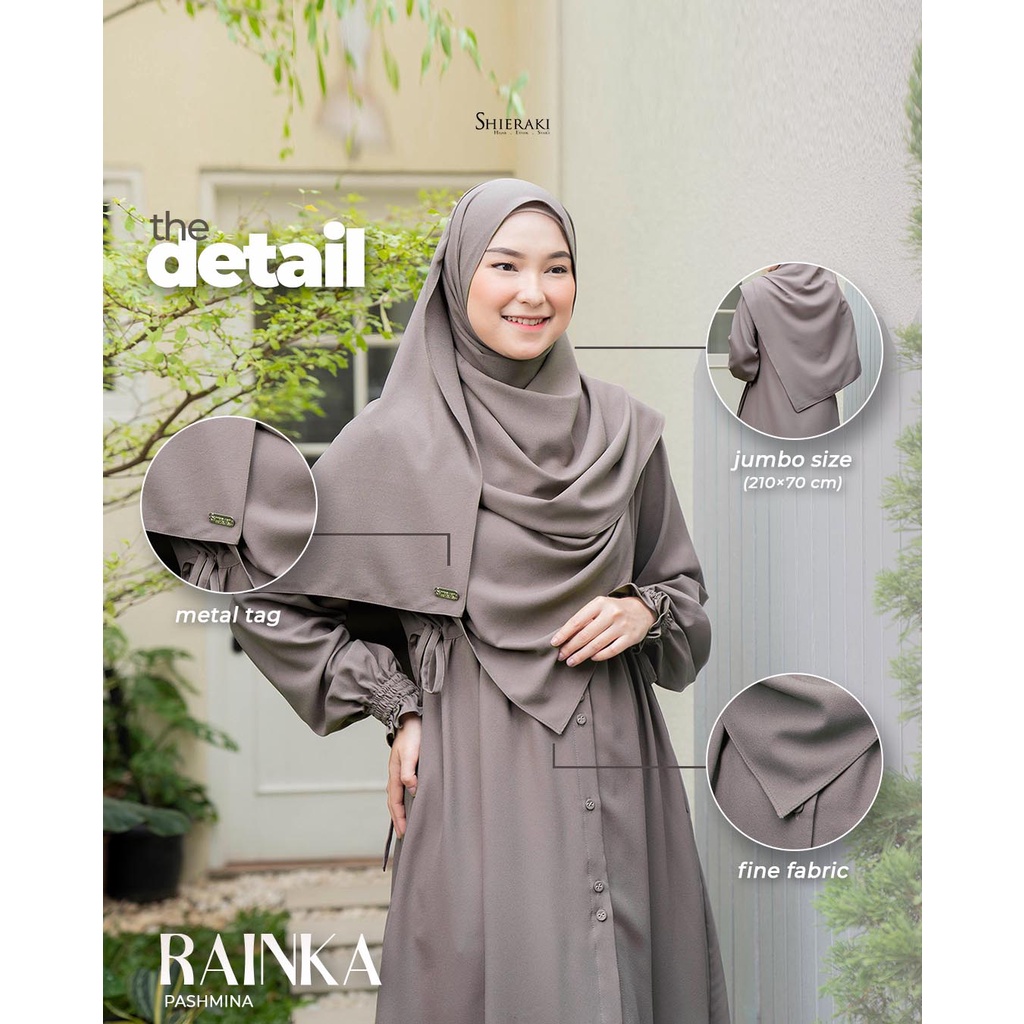 {SHIERAKI} RAINKA PASHMINA. pashmina jumbo syari by shieraki