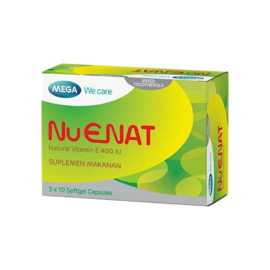 NU ENAT NATURAL VITAMIN E 400 IU 30' MEGA WE CARE 100% ASLI