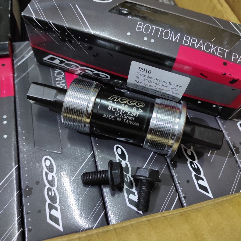 BB BOTTOM BRACKET NECO LEBAR 127.5 MODEL CRANK KOTAK AS TENGAH BEARING 127.5MM