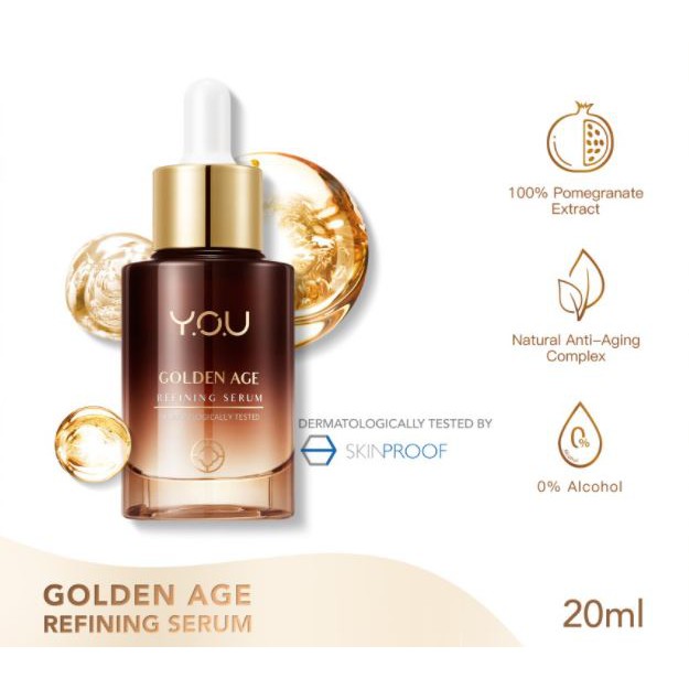 ☘️Yuri Kosmetik☘️ YOU GOLDEN AGE REFINING SERUM FREE BEDAK TABUR