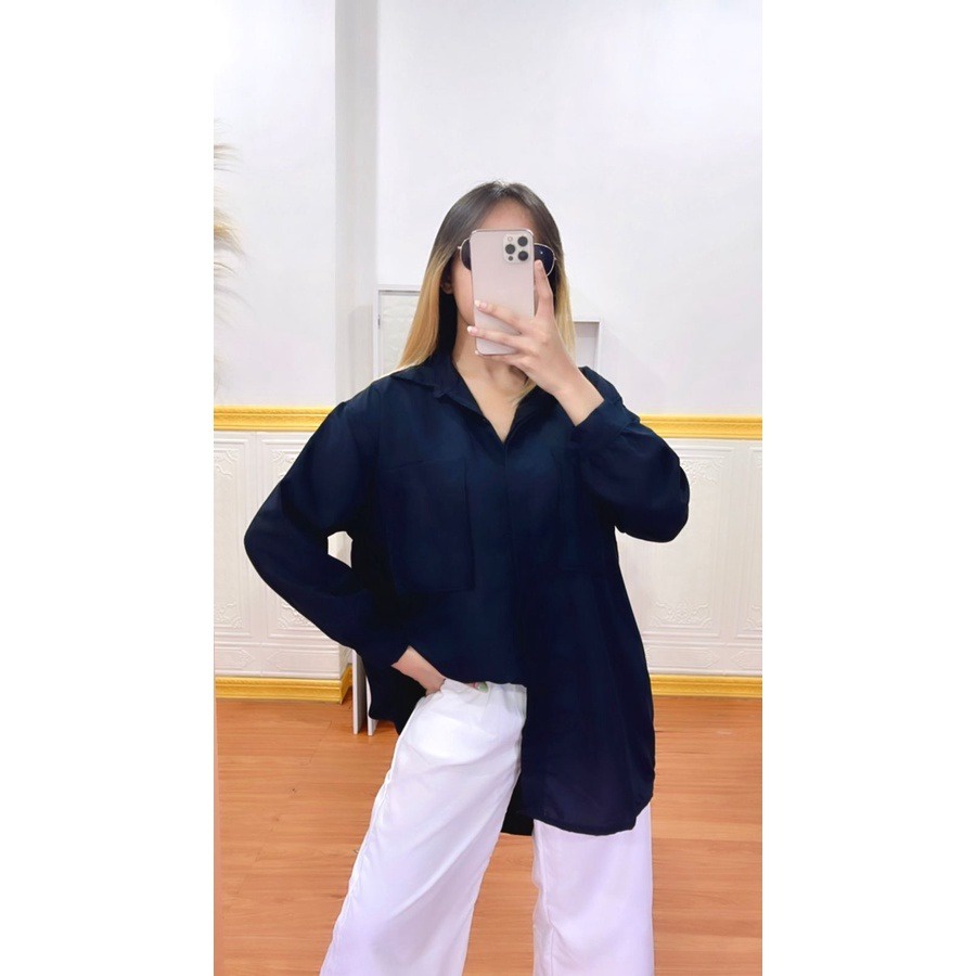 NunuLisaTan - Areumli Korean Oversize XXL Shirt Blouse