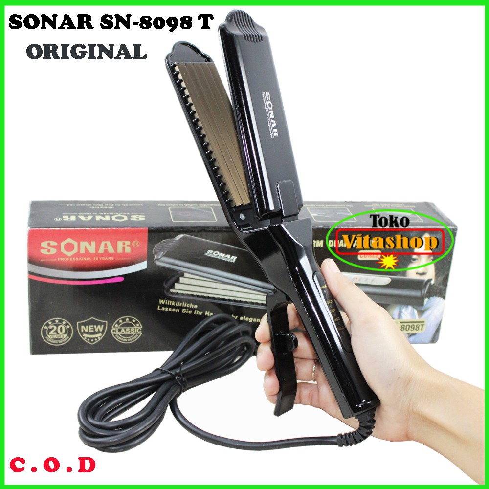 Sonar Catokan Rambut Gerigi 8098 T Catok Rambut Genteng Gerigi Plat