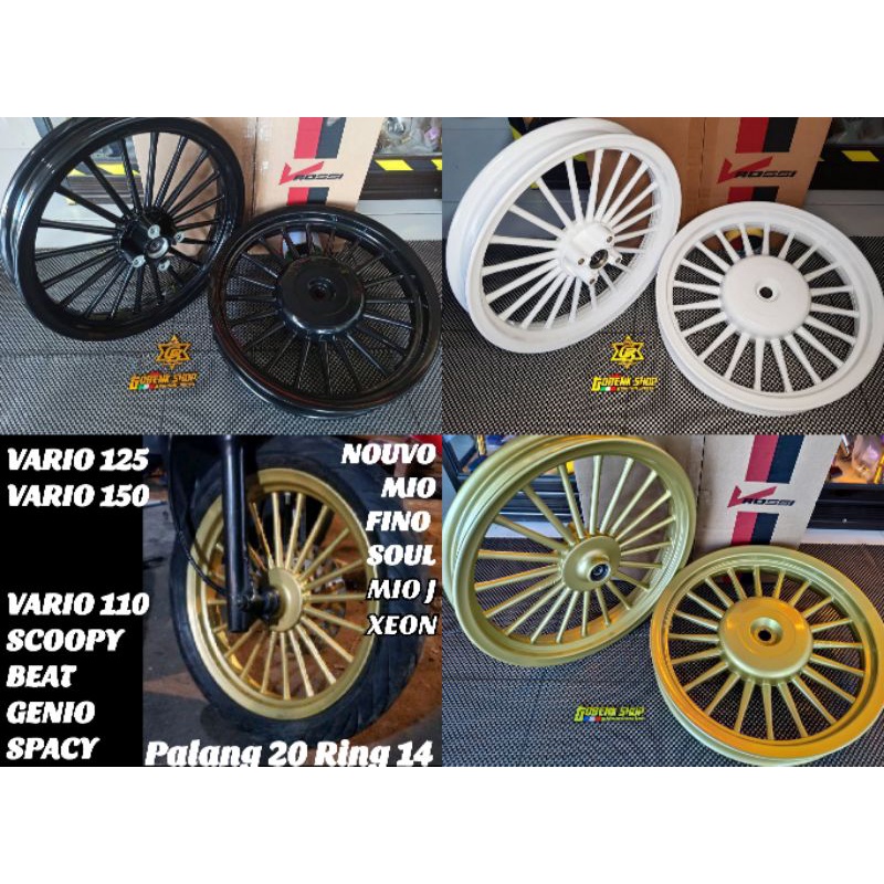 VELG VROSSI VENOM  PALANG 20 UK 185 215 RING 14 VARIO 125 150 110 SCOOPY BEAT