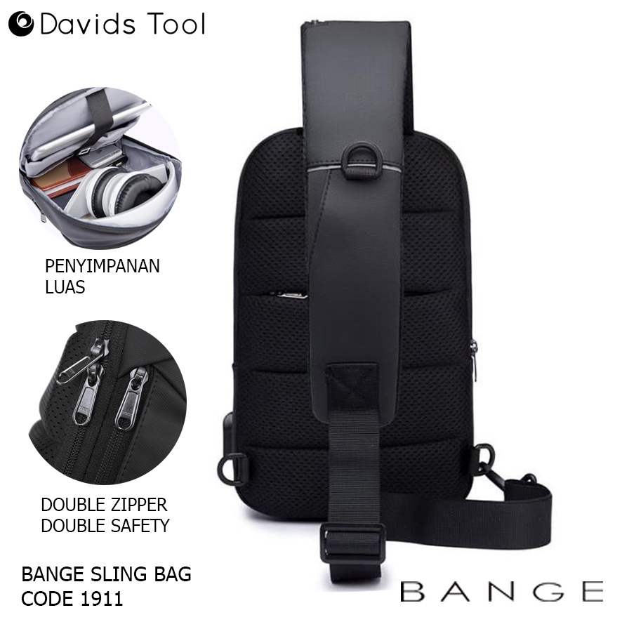 Bange Waistbag Pria Waterproof Waist Bag Original Weisbag Tas Weistbag Waisbag Premium Anti Air Original Import Distro Selempang Slempang Slingbag Cowok Casual BG1911