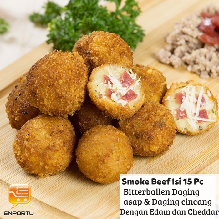 

Frozen Food/ dutchkitchen Bitterballen Smoke Beef and Cheese isi 15 pc