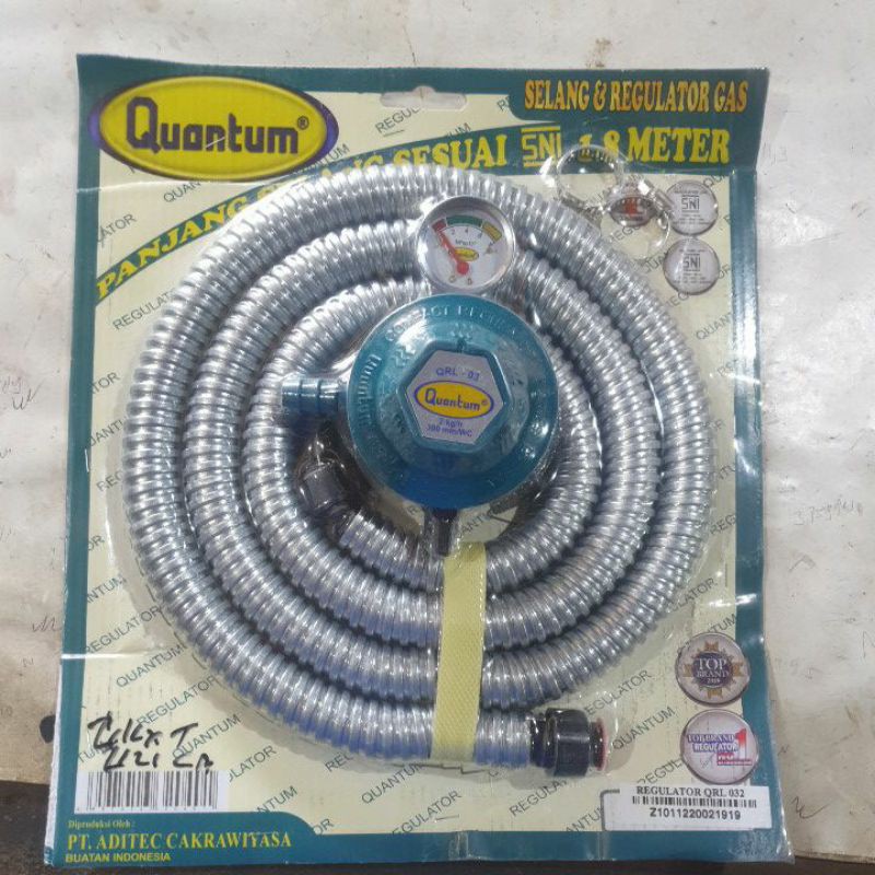 regulator dan selang gas elpiji quantum