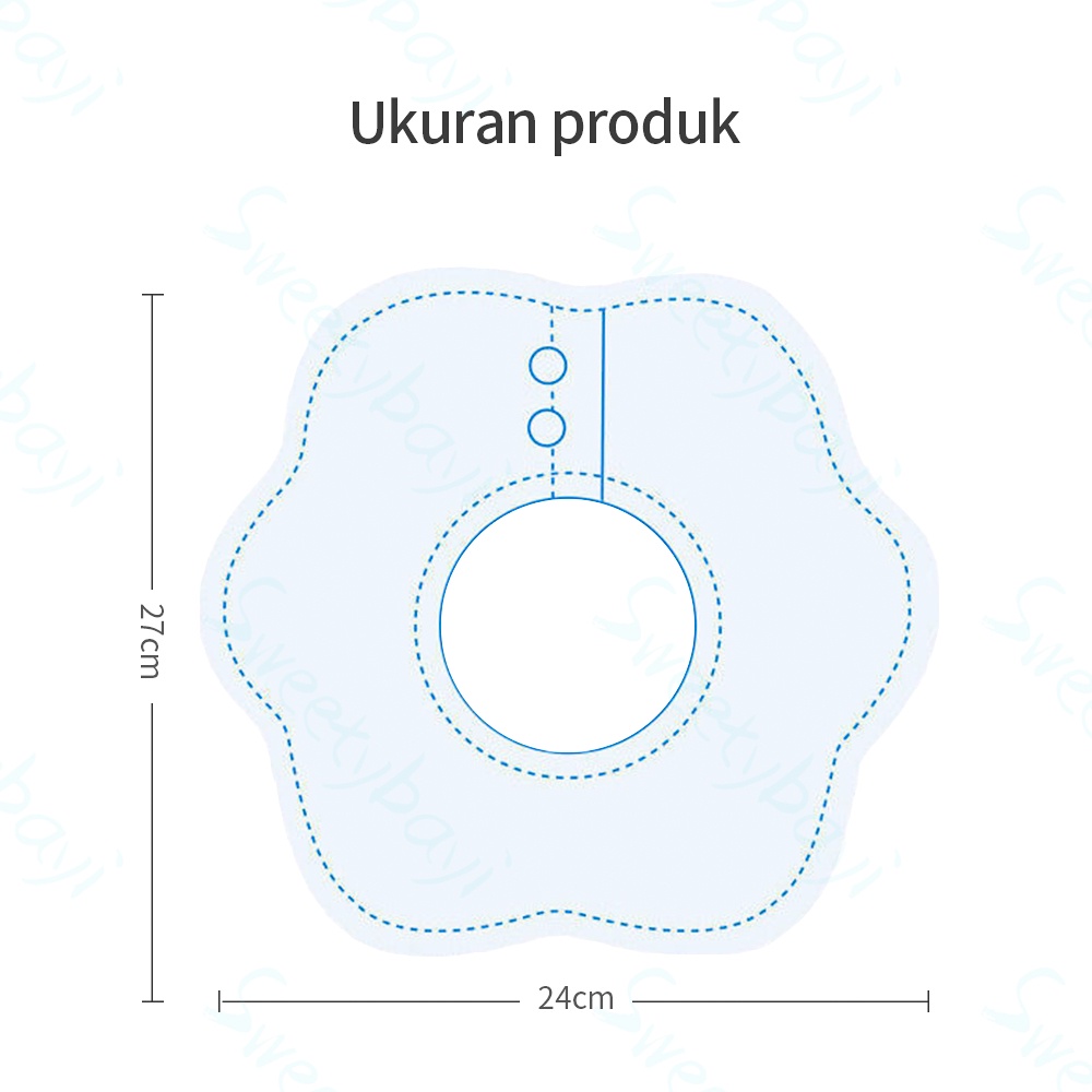 Sweetybayi Slabber bayi bentuk kelopak sleber air liur bayi bibs