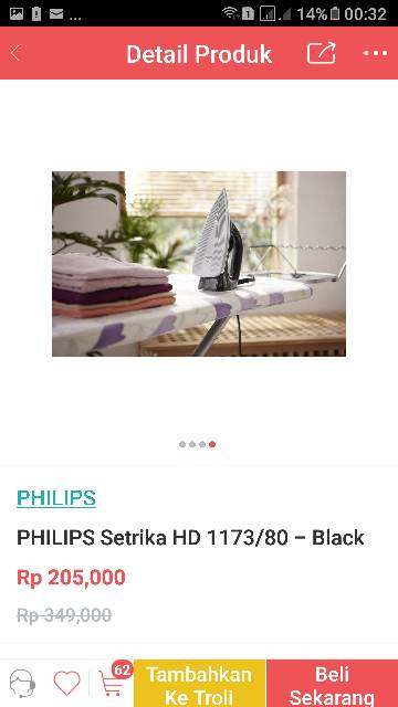 Setrika Philips HD HD1173