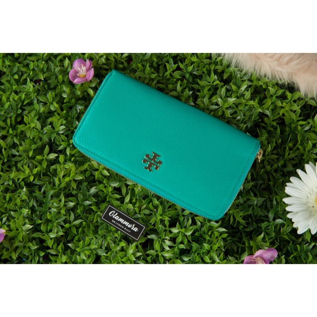 Dompet panjang Zip wanita Tory Burch Mercer Zip Continental Wallet