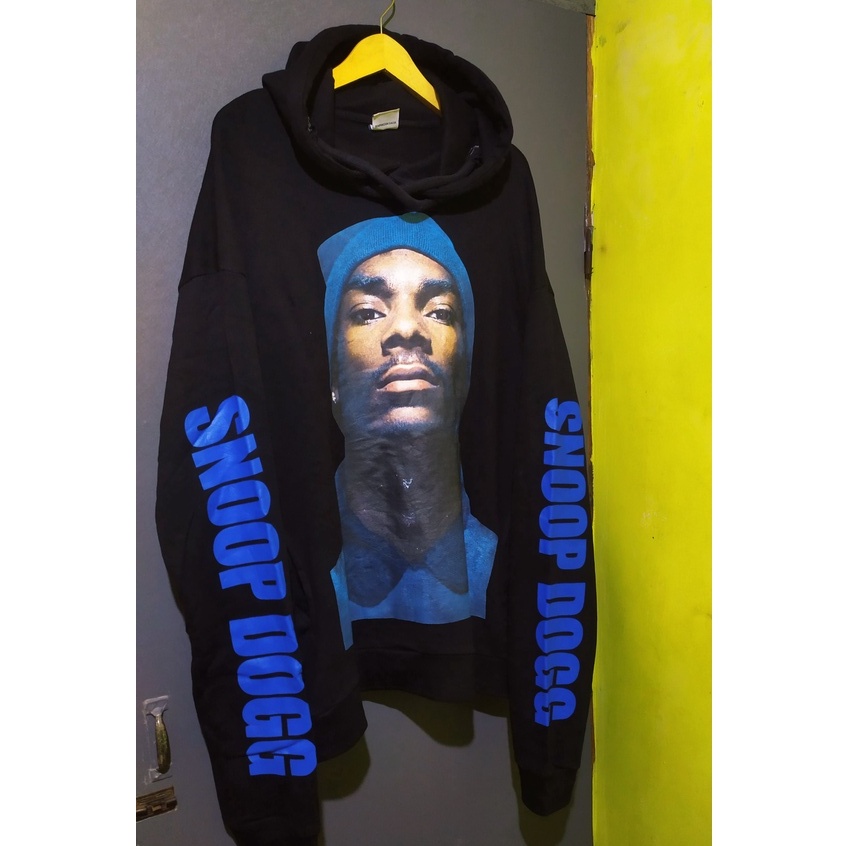 Snoop Dogg Vetements Hoodie Second Warna Hitam Pekat Size Oversize