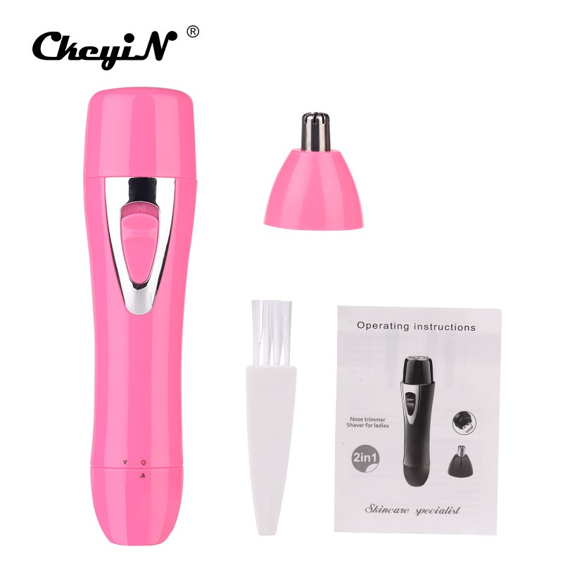 

CkeyiN 2 in 1 Mini Wanita Cukur Listrik Tahan Air Epilator Hidung Pemangkas Rambut